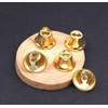 Tinwai Bells Gold Hanging Ornaments for Christmas Crafts, 30 Pieces,