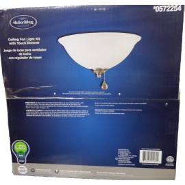 Harbor Breeze 41182 1-Light White Incandescent Ceiling Fan Light Kit -0572254