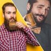 EQLEF Wooden Beard Comb, Natural Green Sandalwood Beard Comb, Non-Static
