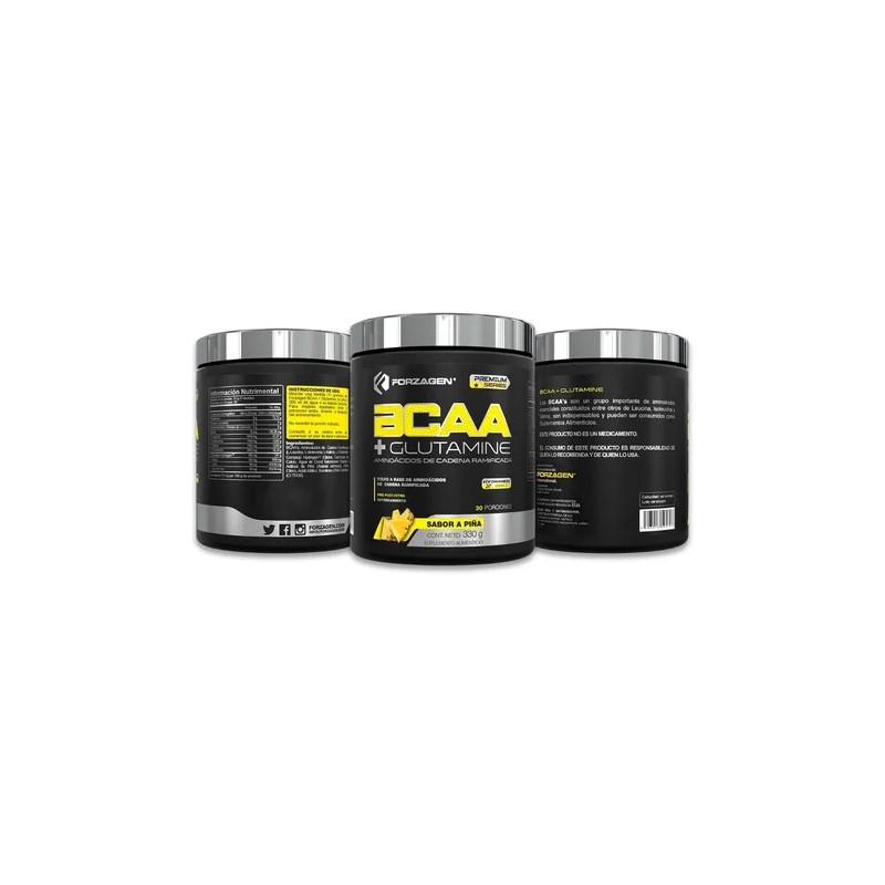 Forzagen Aminoácidos Bcaa+glutamine 330g | Complejo Hydragen