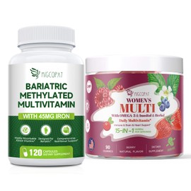 Migcopat Womens Multivitamin Gummy & Bariatric Multivitamin with Iron Bundle