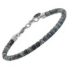 10:10 Men's Bracelet with Natural Semi-Precious Stones 4mm Washers Hematite