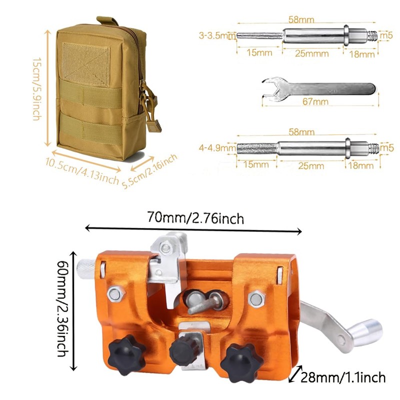 Chain Saw Sharpener Kit Hand-Cranked Tool Portable Chainsaw Sharpeners Jig