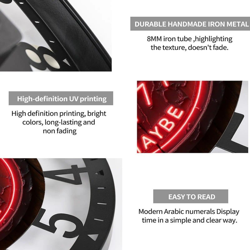 25cm Circular Iron Wall Clock with a Space Shuttlesheet size: