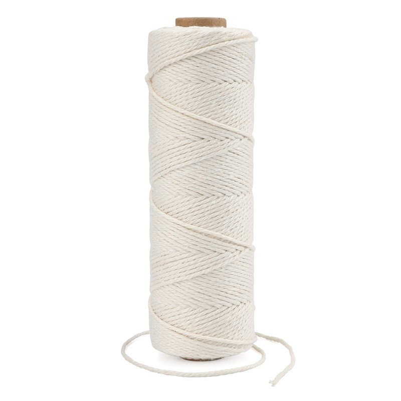 G2PLUS 100M Beige Gift String Twine, 1.5MM Cotton Wrapping Bakers