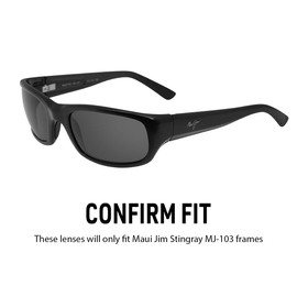 IKON LENSES Polarized Replacement Lenses For Maui Jim Stingray MJ103 Sunglasses (Ice Blue)