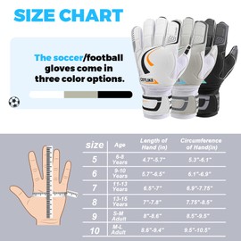 COTLIKE Soccer Goalkeeper Gloves - Soccer Goalie Gloves for Kids Boys Girls Youth & Adult, 4+3MM Super Grip Latex Football Goalie Gloves, Guantes De Portero for Training & Match