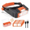 COYLAPY Headband Magnifier w/Light, Rechargeable Magnifying Glasses for Close Work