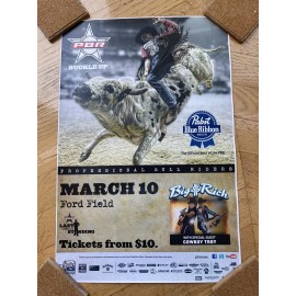 PBR Buckle Up. Ford Field Last Cowboy Standing Big & Rich Poster