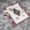 Auliuse Aztec Navajo Throw Blanket, Geometric Pattern Rug With Tassels,