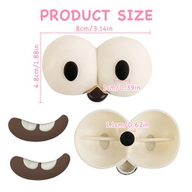 Leogony Funny Accessories, Cartoon Big Eyes Charms with Mouth for Adult Kids Boys Girls