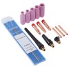17Pcs TIG Welding Set ABS Argon Arc Welding Torch Glass