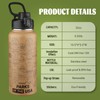 FristChoice National Parks Water Bottle with Stickers and Straw,32oz Double
