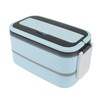 Lunch Box Double Layer Microwave Safe Leakage Proof Stainless Steel