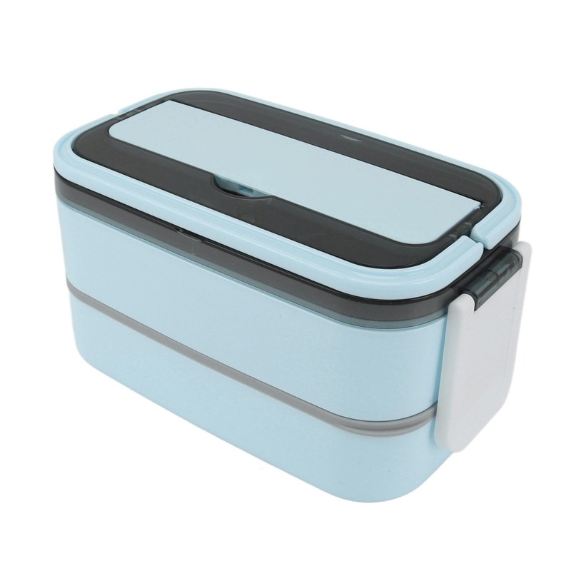 Lunch Box Double Layer Microwave Safe Leakage Proof Stainless Steel
