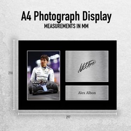 HWC Trading A4 Alex Albon Williams Gifts Printed Signed Autograph Picture for F1 Formula 1 Racing Fans - A4