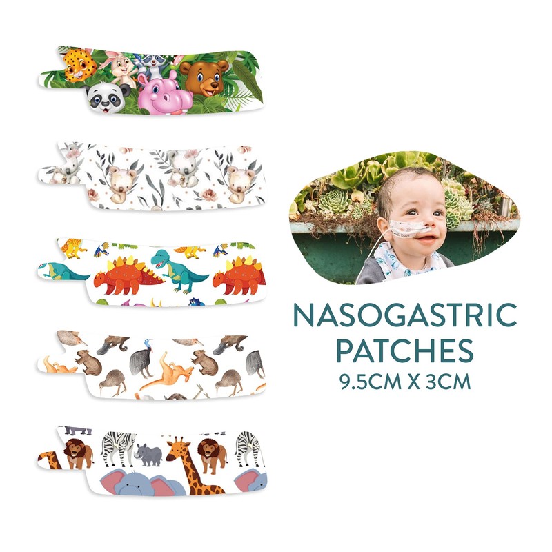 Nasogastric or Oxygen Tube precut Adhesive Tape Animal Mix x