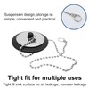 2 Pack Universal Sink Drain Plug 43mm Black Rubber Stopper