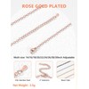Silvora Rose Gold Chain Necklace, 2MM Rolo Cable Necklace Stainless