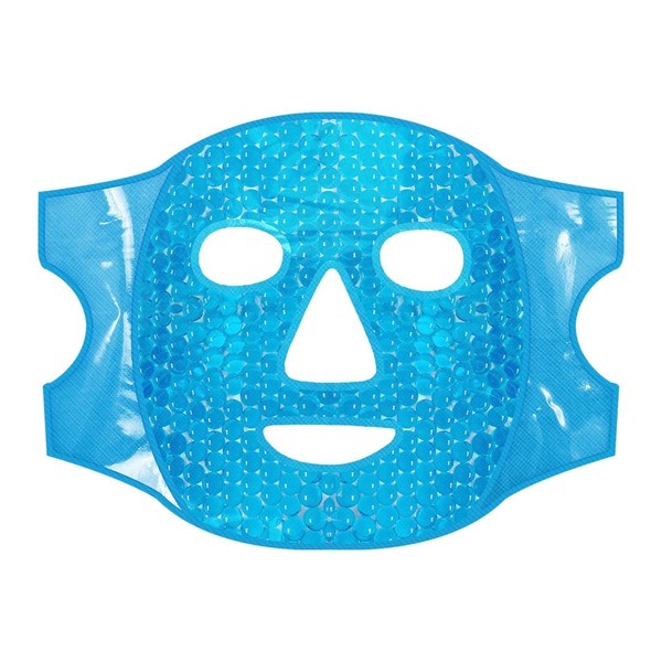 Perfect Remedy Doctor Developed Ice Face Mask - Gel Bead Face Ice Pack - Hot Cold Gel Face Mask - Reusable Ice Mask For Face, Ice For Face, Cooling Face Mask For Puffy Eyes, Migraine & Headache [Blue]