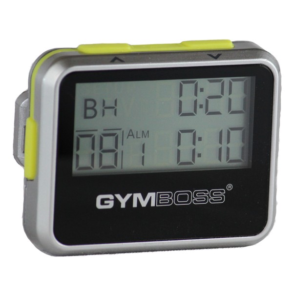 Gymboss Interval Timer and Stopwatch - Silver/Yellow Metallic Gloss