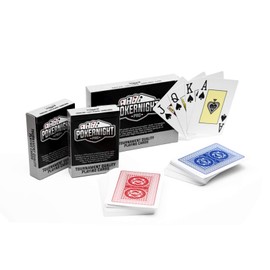 Poker Night Pro Professional Waterproof Playing Cards Plastic 100% | Texas Holdem Poker Cards (Blue Backs) | 54pcs Including 2 Jokers | Jumbo Index | Super Casino Quality