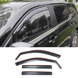 Maxzina Visor Rain Guards Compatible with 2023-2025 2026 Honda Pilot Front and Rear in-Channel Window Visors Wind Deflectors Weather Shield for 2024 Pilot 4PCS Accessories