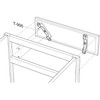 False Front Cabinet Clips 4-1/2" - Fake Drawer Clips/False Drawer