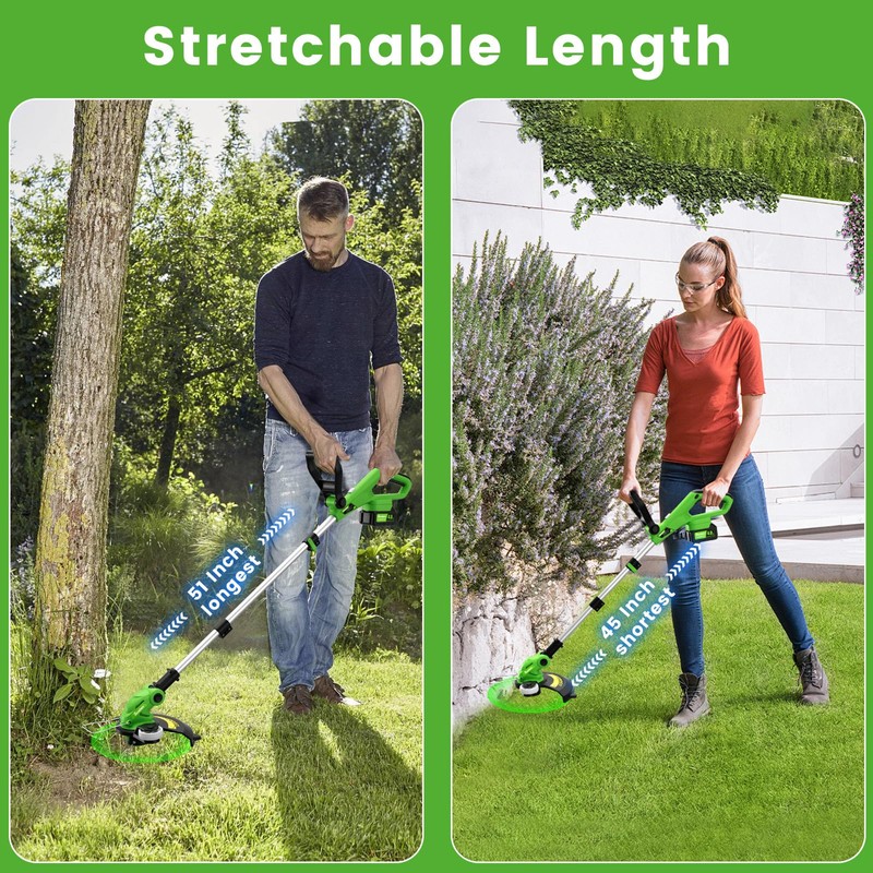20V 12" Cordless String Trimmer With 2 X 4.0ah Battery