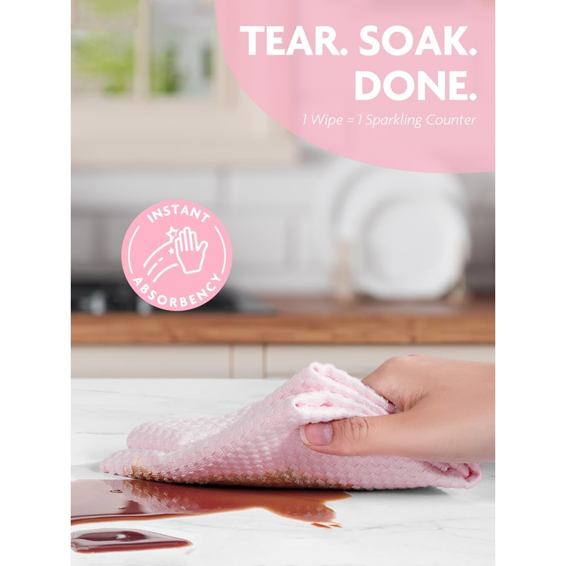 Fantasticlean Large Tear-Away Microfiber Cleaning Cloth Roll - 18'' by