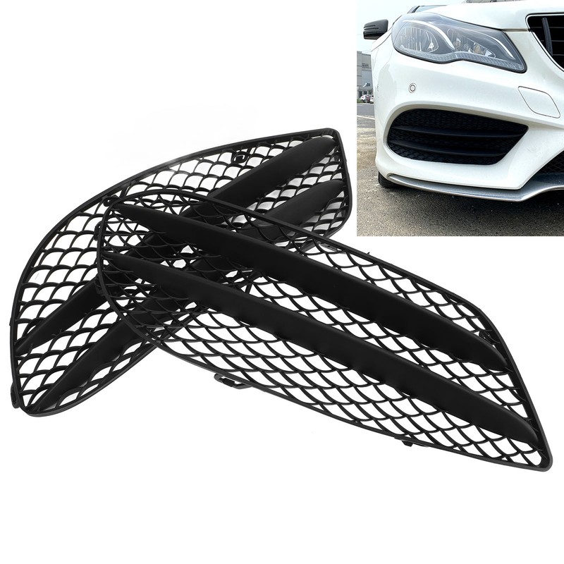 1 Pair Front Bumper Fog Light Grille Black Replacement For
