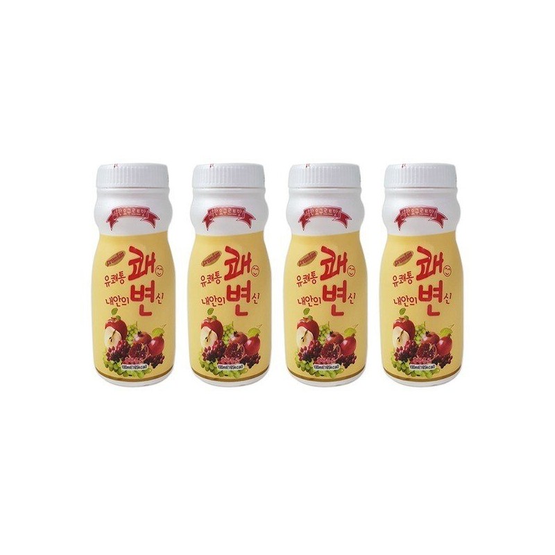 프리미엄 유쾌통쾌 내안의 변신 100ml 4개/식이섬유 쾌변 장건강 요구르트맛 Premium