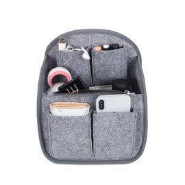 Luxja Backpack Organiser Insert Bag, Felt Bag Organiser for Backpack, Lightweight Travel Organiser Bag Insert, Big Enough for A4 Paper, Grey