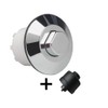 Replacement Chrome Toilet Flush Button & Spare Bellow Set Fits