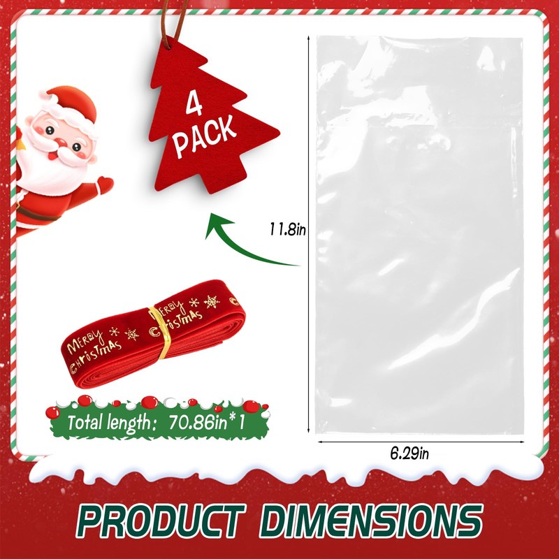 4sets Christmas Mini Bake Gift Sets Includes Silicone Spatula, Whisk,