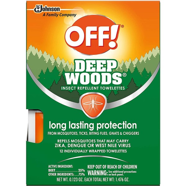OFF! Deep Woods Insect Repellent Towelettes (12 Count (Pack of 12))