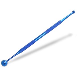 InstrumenteNrw Acupressure Pen Acupuncture Pen Diameter 5/10 mm Point Finder Meridian Pen Stainless Steel Ball Acupressure Pen Acupuncture Rod (Titanium Blue)