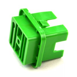 Alloy Metal Products Mustang Head Light Wiring Green Connector Plug 1969 1970 - Alloy Metal Products