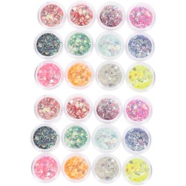 Didiseaon 2 Series Lentejuelas Luminosas Pintura De Cara De Brillo Cabello Gel De Brillo Corporal Chillidos Clavo Bien Brillo De Maquillaje Resaltadores De Brillo Polvo De Brillo 12 Cajas*2