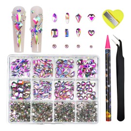 Kit Completo Decoración Uñas, Cristales Strass Artesanales