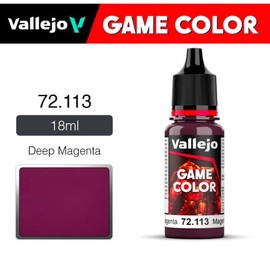 Game Color Deep Magenta (18ml) Vallejo Acrylic Paint for Painting Figures Plastic Models Gundam Accessories / 게임컬러 Deep Magenta(18ml) 바예호 아크릴 도료 도색 피규어 프라모델 건담 용품
