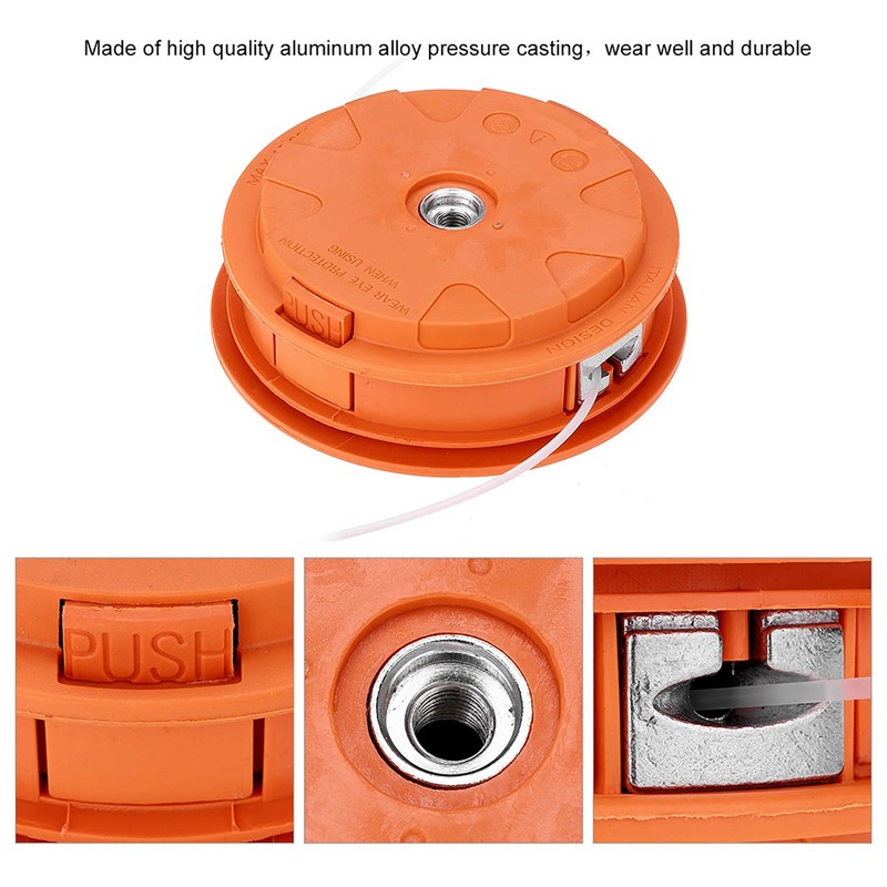 Grass Trimmer Head - Universal Aluminum Grass Trimmer Head for