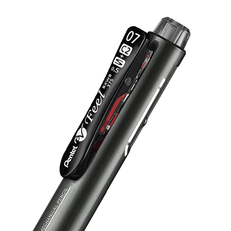 Pentel vFeel 3-in-1 Multifunction Ballpoint Pen And Pencil Black And