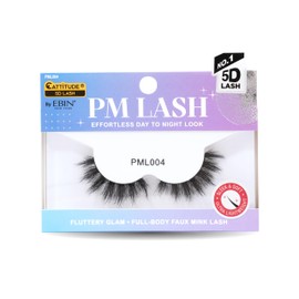 CATTITUDE 5D AM/PM False Eyelashes - Soft Glam, Round, Spaced-Out Style, Soft Faux Mink & Ultra Lightweight, Invisible Clear Band, Easy to Apply, Reusable, Natural Everyday Evening Look, Cruelty Free