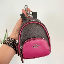 Coach NWT Coach Mini Court Backpack Bag Charm In Signature Canvas