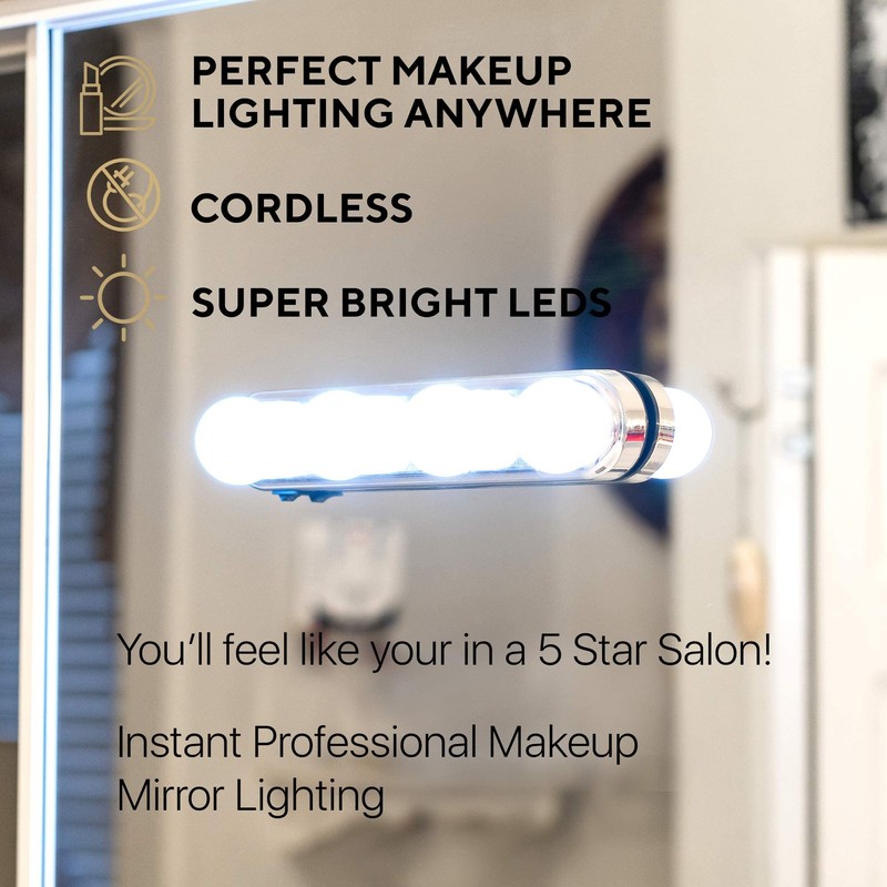 Professional Hollywood Makeup Lighting (1 Set) | Cordless LED Vanity
