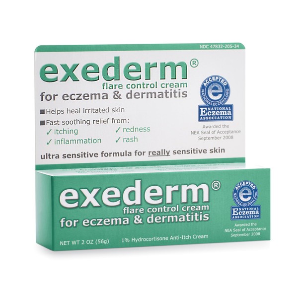 Exederm Flare Control Cream for Eczema & Dermatitis, 2oz
