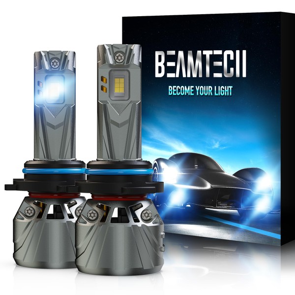 BEAMTECH 9006 Bulb, 800% Brighter High Speed Fan 6500K Xenon