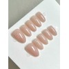 Daily mute tone skin color handmade nail tips - Petit
