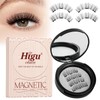 Higu clace Magnetic Eyelashes, Magnetic Eyelashes Without Eyeliner, Magnetic Eyelashes
